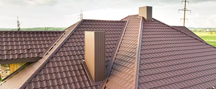 Residential Chimney Flashing Restoration in Amherst Center, MA