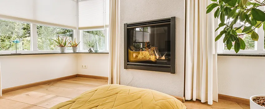 Residential Fireplace Ceramic Glass Installation in Amherst Center, MA