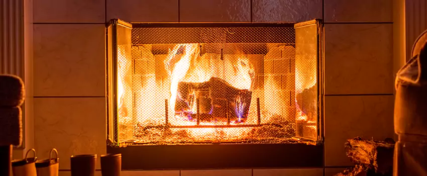 Mendota Hearth Landscape Fireplace Installation in Amherst Center, Massachusetts