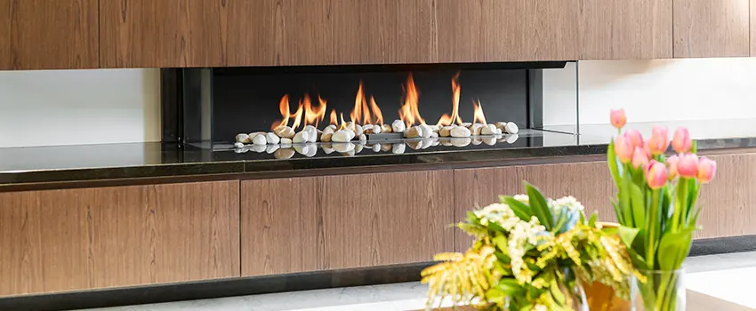 Double-height Fireplace Design Refurbishment in Amherst Center, Massachusetts