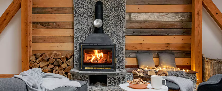 Thelin Hearth Products Direct Vent Gas Stove Fireplace Inspection in Amherst Center, Massachusetts